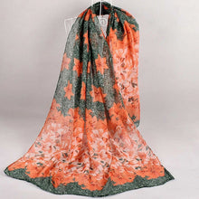 Load image into Gallery viewer, lily Patten cotton feeling long scarf (four colours)
