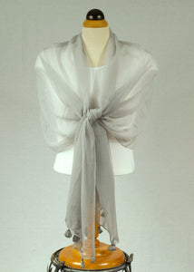 Plain silk feeling  long scarf (Five colours)