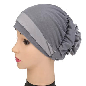 Turban/Hijab two colors with flower pattern 6-2 (eleven colors)