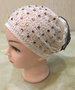 Kids size sparkly Turban/Hijab pattern 1 (Nine colours)