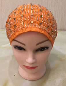 Kids size sparkly Turban/Hijab pattern 1 (Nine colours)