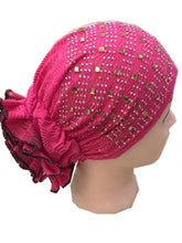 Load image into Gallery viewer, Kids size sparkly Turban/Hijab pattern 1 (Nine colours)
