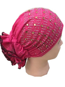 Kids size sparkly Turban/Hijab pattern 1 (Nine colours)