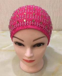 Kids size sparkly Turban/Hijab pattern 1 (Nine colours)