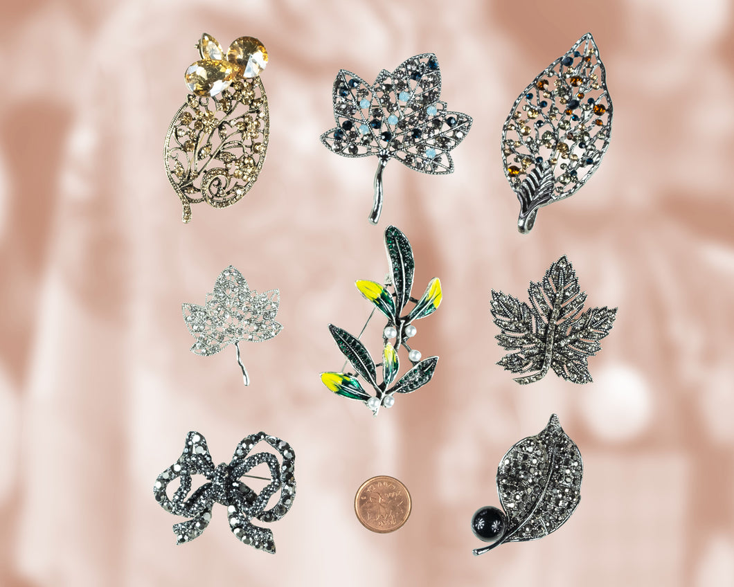 Leaf brooches  (one piece price from $8-$15)