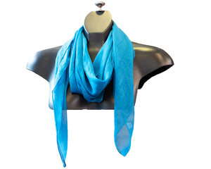 M-plain silk feeling square scarf (Eleven colours)