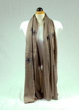 Load image into Gallery viewer, Embroidered large long scarf/shawl (three colours)
