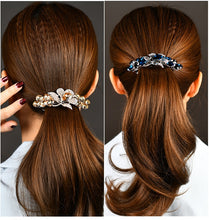 Load image into Gallery viewer, Sparkly long Hair clips with flower (Five colours)
