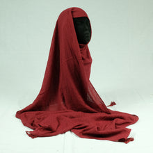 Load image into Gallery viewer, Plain cotton long scarf (Six colours)
