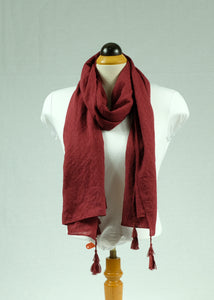 Plain cotton long scarf (Six colours)