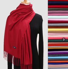 Load image into Gallery viewer, Cashmere Feeling Large plain Shawl/Scarf (twenty-one colours)
