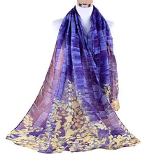 Load image into Gallery viewer, Rectangle with flower cotton feeling long scarf (four colours)
