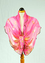 Load image into Gallery viewer, Long Trendy peacock glitter Scarf/Shawl finished with lace edge (Six colours)
