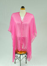 Load image into Gallery viewer, Plain silk feeling buttoned shawl (nine colours)
