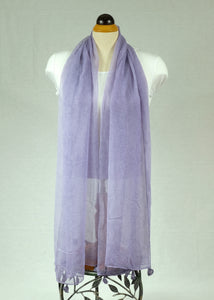 Plain silk feeling  long scarf (Five colours)