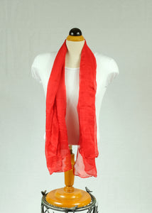 Plain silk feeling buttoned shawl (nine colours)