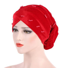 Load image into Gallery viewer, Velvet folding pile with pearl Cap  (Seven colors)
