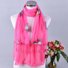 Load image into Gallery viewer, Long lace trendy embroidered  Scarf/Shawl  (Eleven colors)
