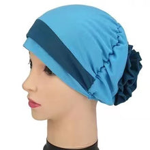 Load image into Gallery viewer, Turban/Hijab two colors with flower pattern 6-2 (eleven colors)
