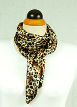 Load image into Gallery viewer, L-Animal print satin square scarf (six colours)
