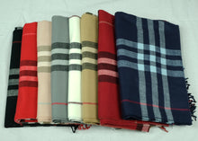 Load image into Gallery viewer, Winter Unsex check plaid wool feeling  large shawl/scarf (Seven colours)
