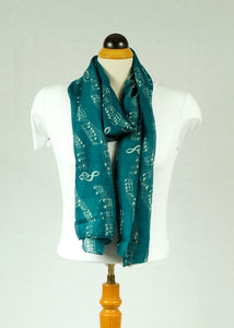 Musical sign Patten cotton feeling long scarf (Seven colours)