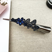 Load image into Gallery viewer, Sparkly Alligator large Hair clips with two butterfly   (Three colours)
