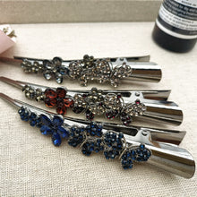 Load image into Gallery viewer, Sparkly Alligator large Hair clips with two butterfly   (Three colours)
