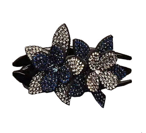 Sparkly Alligator Hair clips with two followers (three-colours 11cm/9cm)