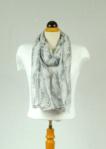 Musical sign Patten cotton feeling long scarf (Seven colours)