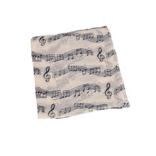 Load image into Gallery viewer, Musical sign Patten cotton feeling long scarf (Seven colours)
