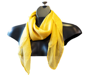 M-plain silk feeling square scarf (Eleven colours)