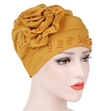 Load image into Gallery viewer, Turban/Hijab flower with pearl  (eight colors)
