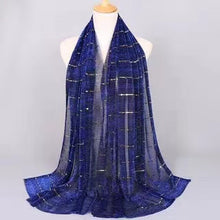 Load image into Gallery viewer, Long gilding paillette lace Scarf/Shawl  (twelve colors)
